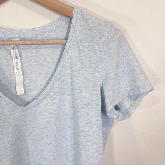 Lululemon Love Tee Short Sleeve Heathered Blue Linen - Picture 7 of 13